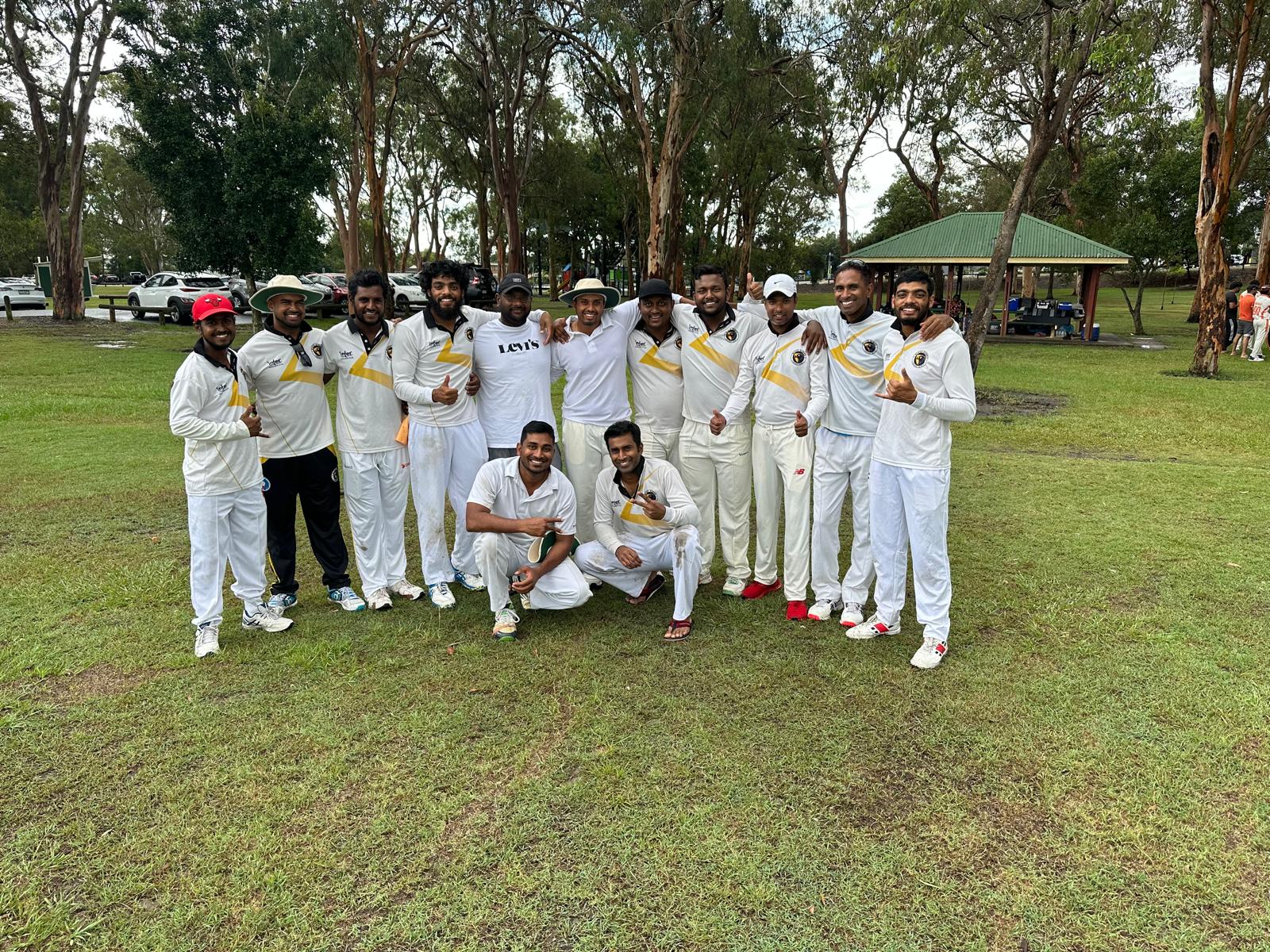 Blackhawks Cricket Club team on the field